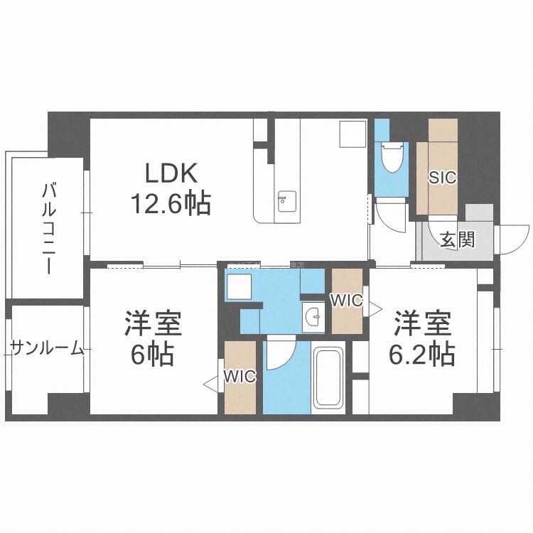 ＢＬＥＳＳ　南福岡駅前 間取り