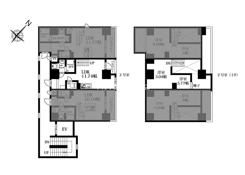 MODERN PALAZZO天神東グランＭ 間取り