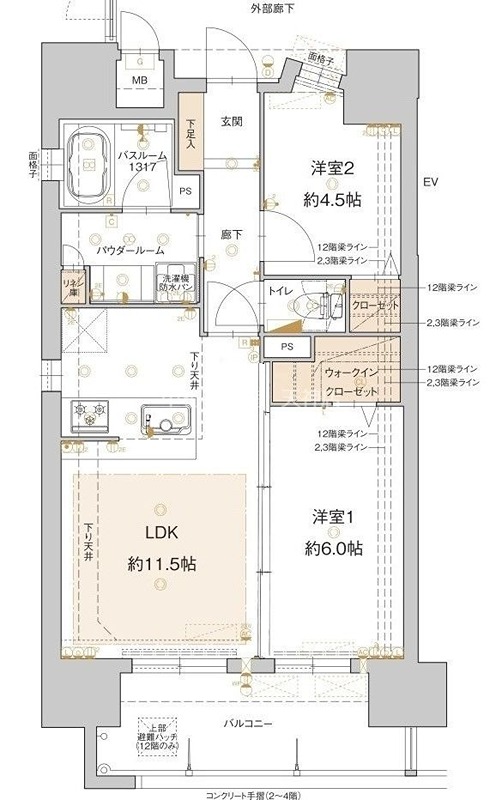 アクタス博多グランミライ 間取り