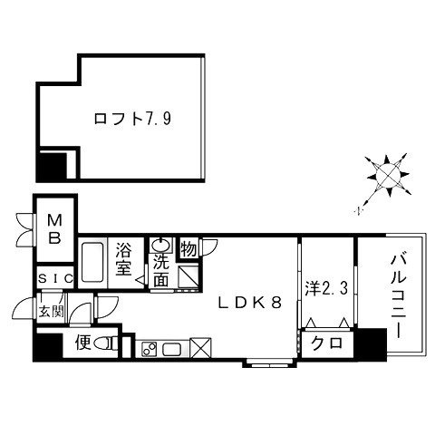  RLIV'S 天神南 間取り