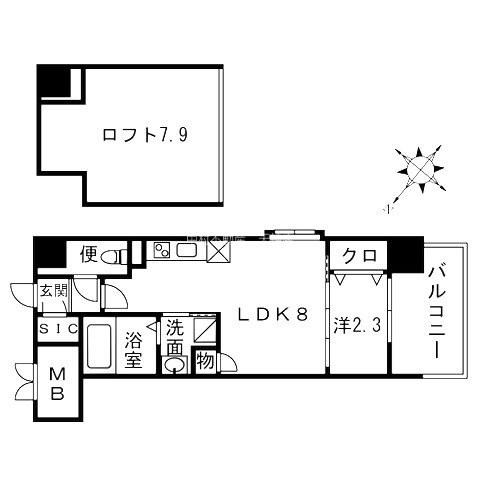  RLIV'S 天神南 間取り
