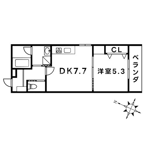 クローブ天神 間取り