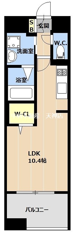 LIBTH天神東Ⅱ 間取り