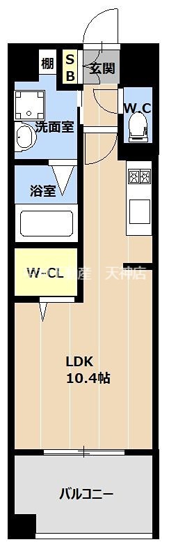 LIBTH天神東Ⅱ 間取り