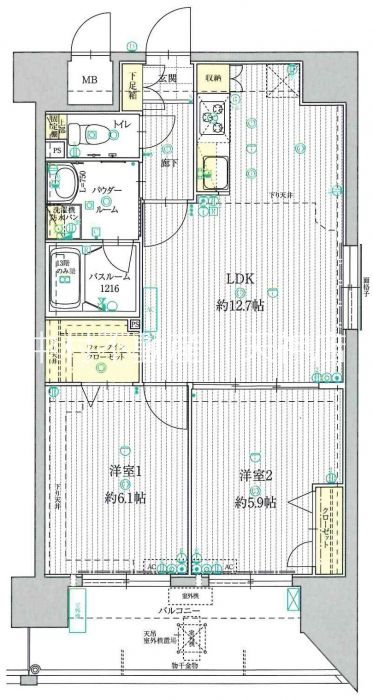 アトラスアルファーノ箱崎 間取り