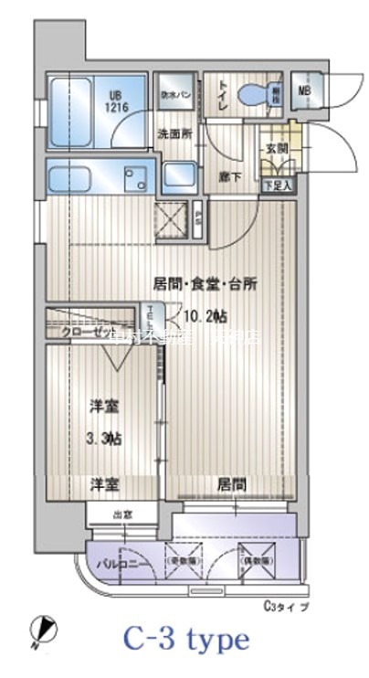 アクタス天神セントラルタワー 間取り