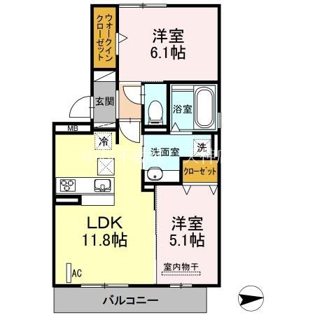 D-room鳥飼　ディールーム鳥飼 間取り