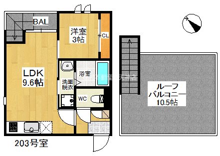 Grandtic Pierre (ﾋﾟｴｰﾙ)大橋 間取り