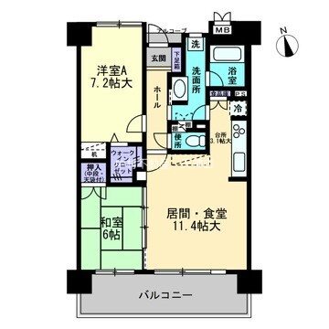 アンピール県庁駅前 間取り