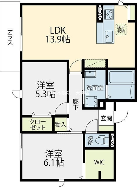 D-room六本松駅西 間取り