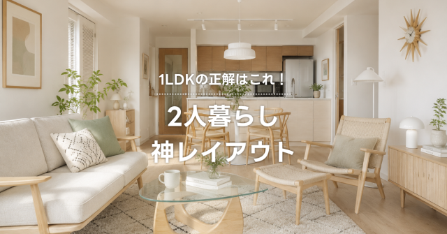 【1LDKの正解はこれ！】ふたり暮らし神レイアウト
