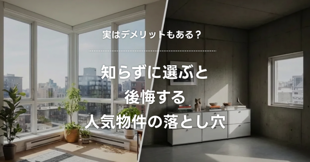 実はデメリットもある？「人気の物件条件」3選と後悔しないための対策