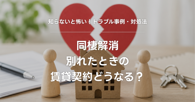 同棲解消・別れたときの賃貸契約はどうなる?知らないと怖いトラブル事例と対処法
